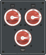 Blue Sea Traditional Metal Dual Bank Battery Management Panel