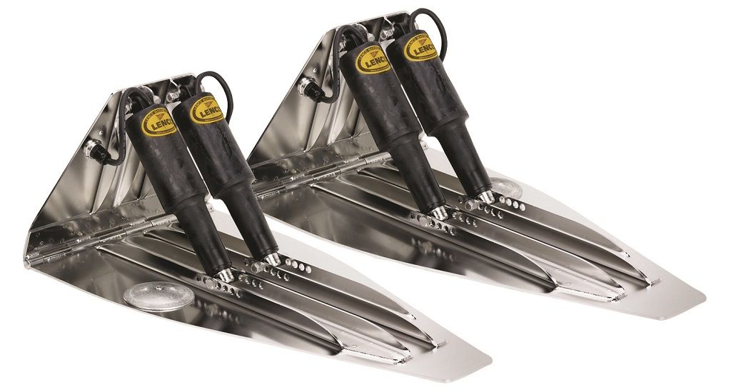 Lenco 21inx14in High Performan Trim Tab Kit 12v Dual Actuator Requires Switch