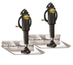 Lenco 9inx12in Standard Mount Trim Tab Kit 12v Electro Polished