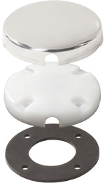 Blue Sea Side Entry CableClam White Max Cable Dia 0.28in With Stainless Steel Cover