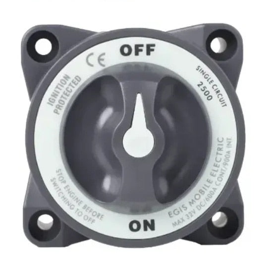 Egis Mobile Electronics EGIS 2500 Heavy Duty-Series 600A Battery Switch Off/On