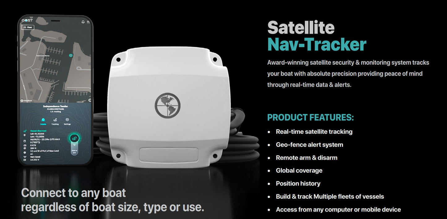 GOST Nav-Tracker 1.0 IDP SAT/GPS Tracking Device With 30ft Cable