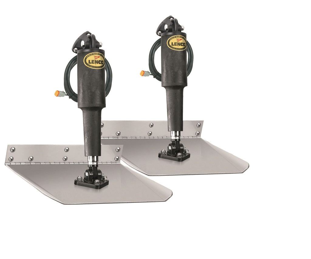 Lenco 12inx18in Standard Mount Trim Tab Kit 12v Requires Switch