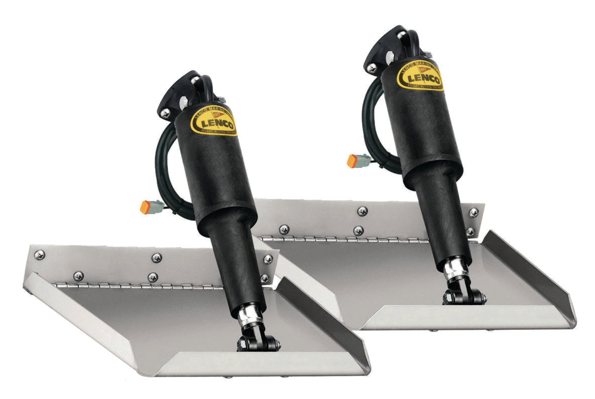 Lenco 12inx12in Edge Mount Trim Tab Kit 12v Requires Switch