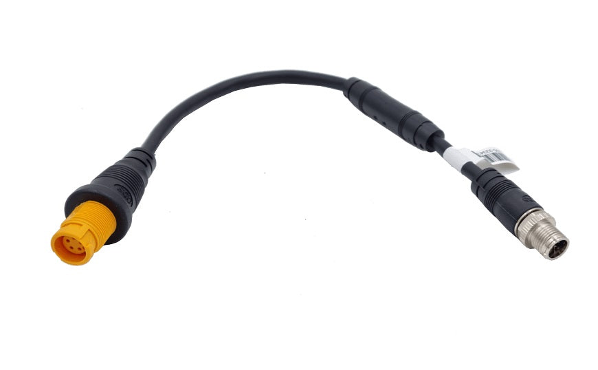 Lowrance M12M-5PF 1.2ft M12M 8-Pin to Yellow 5-Pin Ethernet Adapter Cable