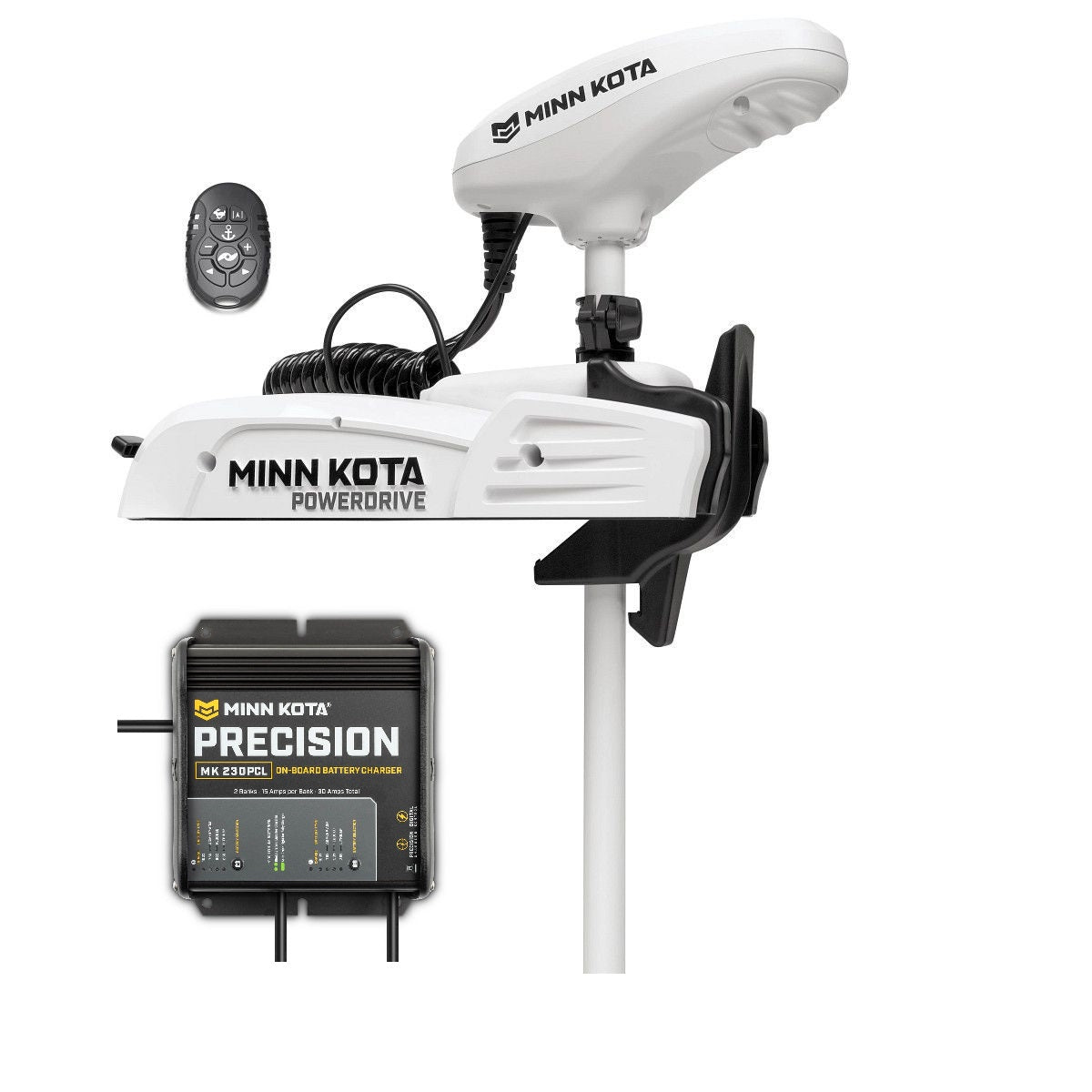 Minn Kota Riptide Powerdrive 55 54in Shaft with Micro Remot with MK230PCL Charger